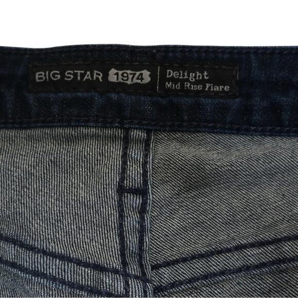 Big Star 1974 Women's 31 Long Delight Mid Rise Flare Jeans - Picture 9 of 11